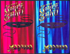 ##MUSICBG0091  -  Pair of Rare Large Madonna OTTO Intinerary Book Labels for the 1993 The Girlie Show Tour