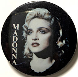 ##MUSICBG0170 - 1986 Licensed Madonna Pinback Button from "Button-Up"
