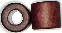 #BEADS0524 - Large Hole Mahogany Colored Ceramic 10mm Hippie Bead - As Low as 10¢ each