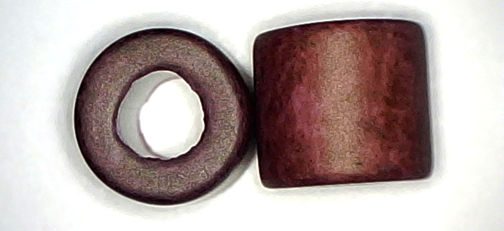 #BEADS0524 - Large Hole Mahogany Colored Ceramic 10mm Hippie Bead - As Low as 10¢ each