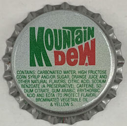 #BF286 - Group of 20 Plastic Lined Mountain Dew Soda Bottle Caps
