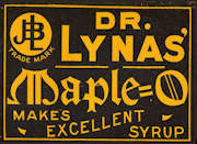 #SIGN284 - Waxed Cardboard Dr. Lynas Maple=O Maple Syrup Sign