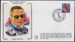 #BGTransport185.1 - Group of 3 Mark Martin April 1997 First Day Cover - Inaugural Busch Series Race