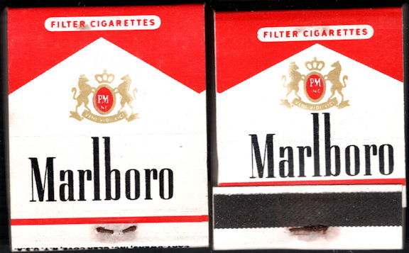 #TOB1MATCHES102 - Full Unused Pack Front Cover Striker Marlboro Cigarettes Matches