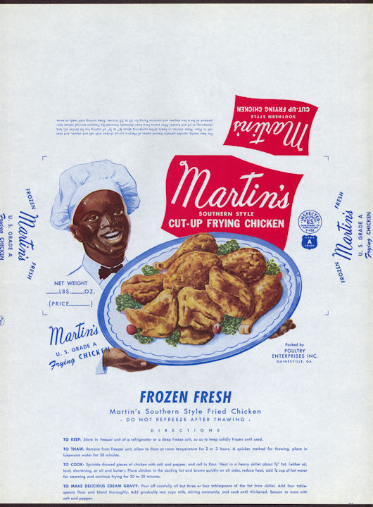 #NE032 - Large Martin's Southern Style Frying Chicken Box Wrapper