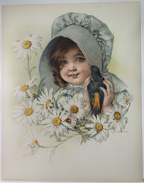 #MSPRINT211 - 1907 Victorian Print - Girl with ...