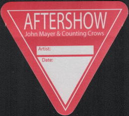 ##MUSICBP0085.2  - 2003 John Mayer and Counting Crows Cloth OTTO Aftershow Backstage Pass from the Body is  Wonderland Tour