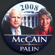 #PL307 - Large McCain Palin 2008 Jugate Pinback
