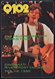 ##MUSICBP0271  - Paul McCartney OTTO Cloth Radio Pass from the 1990 Cincinnati Concert