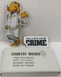 #CH478 - Group of 4 McGruff the Crimedog Large Magnet Sets in Original Boxes