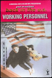 ##MUSICBP0515 - Paul McCartney Working Personnel Cloth OTTO Backstage Pass from the "Back in the U.S." Tour