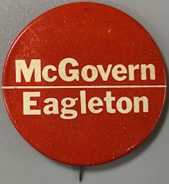 #PL416 - McGovern Eagleton Pinback - Red Version