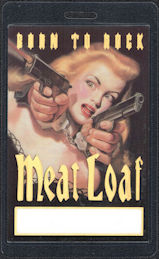 ##MUSICBP0536  - Meat Loaf Perri Laminated VIP Backstage Pass from the Born to Rock Tour