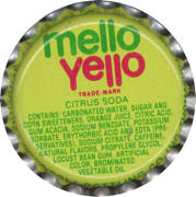 #BC060 - Group of 10 Mello Yello Bottle Caps - Yellow Version - (Coke Product)