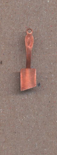 #BEADSC0283 - Copper Spatula Charm - As low as 10¢ each