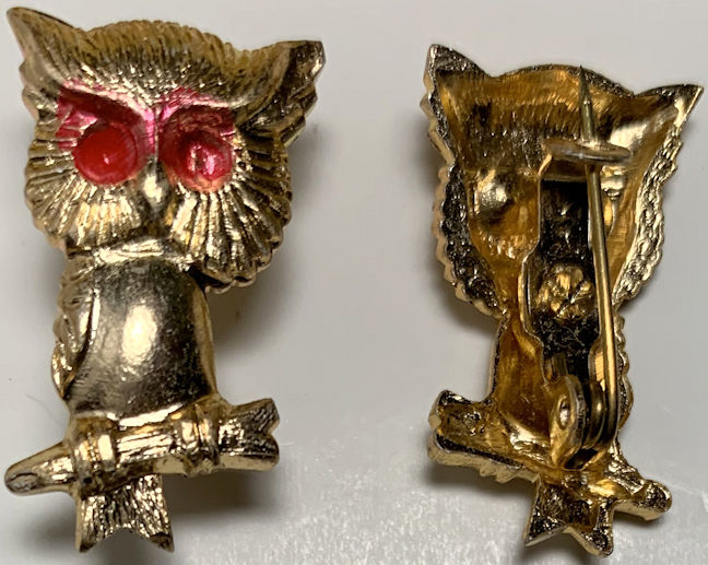 #TY300 - Metal Owl Pin Gumball Prize