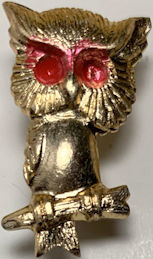 #TY300 - Metal Owl Pin Gumball Prize