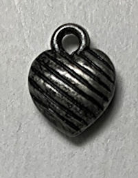 #BEADSC0300 - Pot Metal Heart Charm with Loop