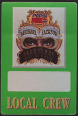 ##MUSICBP0046  - Michael Jackson OTTO Cloth Backstage Pass from the 1992 Dangerous Tour