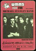 #MUSIC279  - Michael Stanley Band 1981 Tour OTTO Backstage Pass - Radio Promo 101 FM