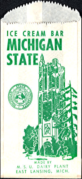 #PC111 - Michigan State Ice Cream Bar Wrapper - Pictures the University