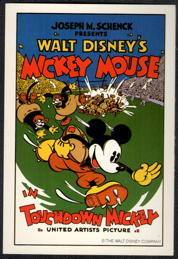 #CH719 - Licensed Disney Touchdown Mickey Postcard - Mickey Mouse