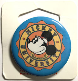 #CH564 - Scarce Mickey University Pinback - Licensed Disney