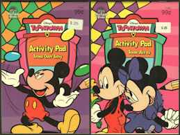 #CH470 - Group of 2 Licensed Disney ToonTown Activity Pads Featuring Mickey Mouse