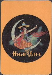 ##MUSICBP1496 - Miller High Life Beer OTTO Cloth Giveaway Patch Featuring the Miller Girl in the Moon Logo
