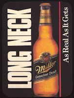 #TMSpirits049 - Miller Genuine Draft Long Neck Beer Coaster