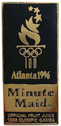 #MISCELLANEOUS382 - Minute Maid Cloisonné Lapel/Hat Pin for the 1996 Olympics - Coca Cola