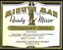 #ZLS137 - Minute Man Whiskey Sour Soda Bottle Label