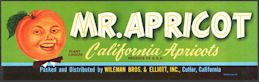 #ZLCA*072 - Mr. Apricot Crate Label - Cutler, CA