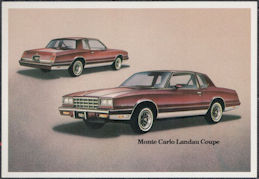 #BGTransport561 - 1981 Chevrolet Monte Carlo Landau Coupe Dealer Postcard