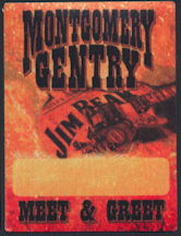 ##MUSICBP0214 - group of 12 Montgomery Gentry OTTO Cloth Meet & Greet Backstage Passes from the 2001 Jim Beam Tour