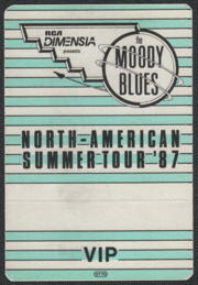 ##MUSICBP0330  - 1987 Moody Blues Summer Tour Cloth VIP OTTO Backstage Pass