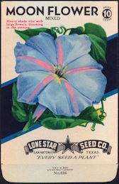 #CE017 - Brilliant Colored Mixed Moon flower Lone Star 10¢ Seed Pack - As Low As 50¢ each