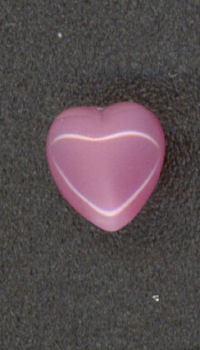 #BEADS0129 - Czech Pink Moonstone Heart Cabochon