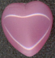 #BEADS0129 - Czech Pink Moonstone Heart Cabochon