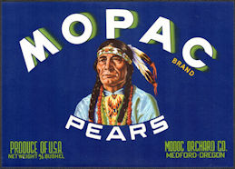 #ZLSH007 - Group of 12 Mopac Pears Crate Labels