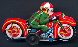 #TY664 - Tin Lithographed Japanese Motorcycle