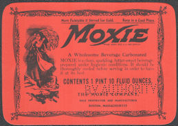 #ZLS243 - Oversize Moxie Soda Bottle Label - Bo...