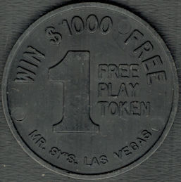 #MISCELLANEOUS378 - Free Play Token from Mr. Sy's Casino in Las Vegas