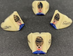 #PC132 - Group of 4 Mister Softee Ice Cream Rings - Ice Cream Premium