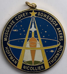 #MS341 - Large Metal Pendant Made for the Launch of the NASA STS-61 Hubble Repair Mission