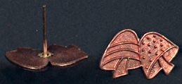 #BEADS0738 - Solid Copper Hippie Mushroom Tie Tac (no clamp for back) - As low as 25¢ each