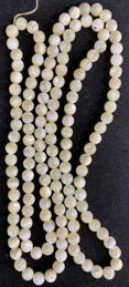 #BEADS1048 - Group of 140+ Round Mother of Pearl Finish 6mm Glass Beads