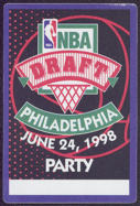 ##MUSICBP1175 - 1998 OTTO Cloth Backstage Pass for the NBA Draft Party