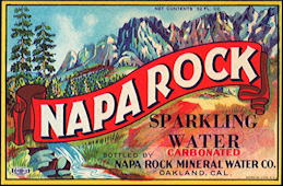 #ZLS223 - Rare Napa Rock Sparkling Mineral Water Soda Bottle Label