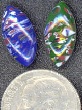 #BEADS0181 - Navettes -  Japanese Millefiori Fl...